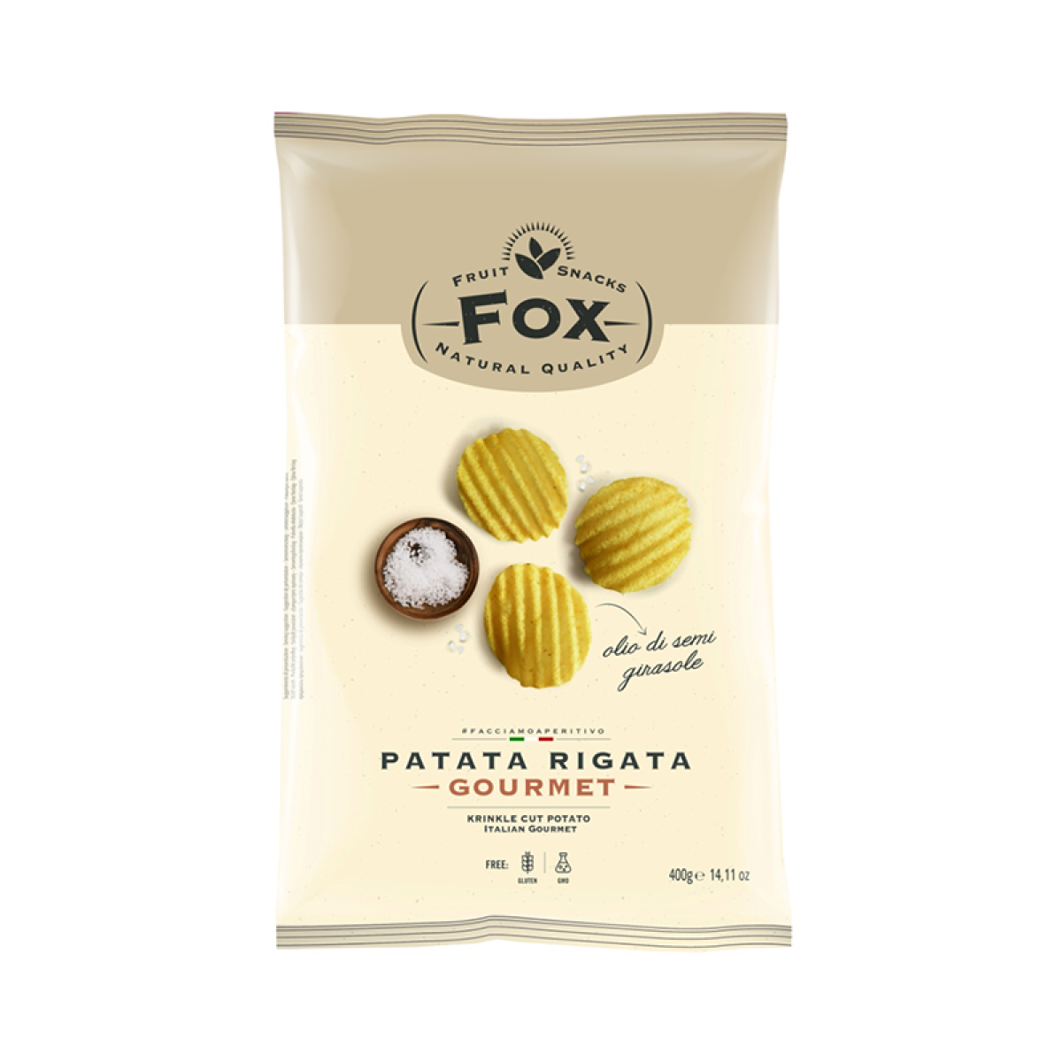 CHIPS PATATA RIGATA "FOX" (12 x 400gr)