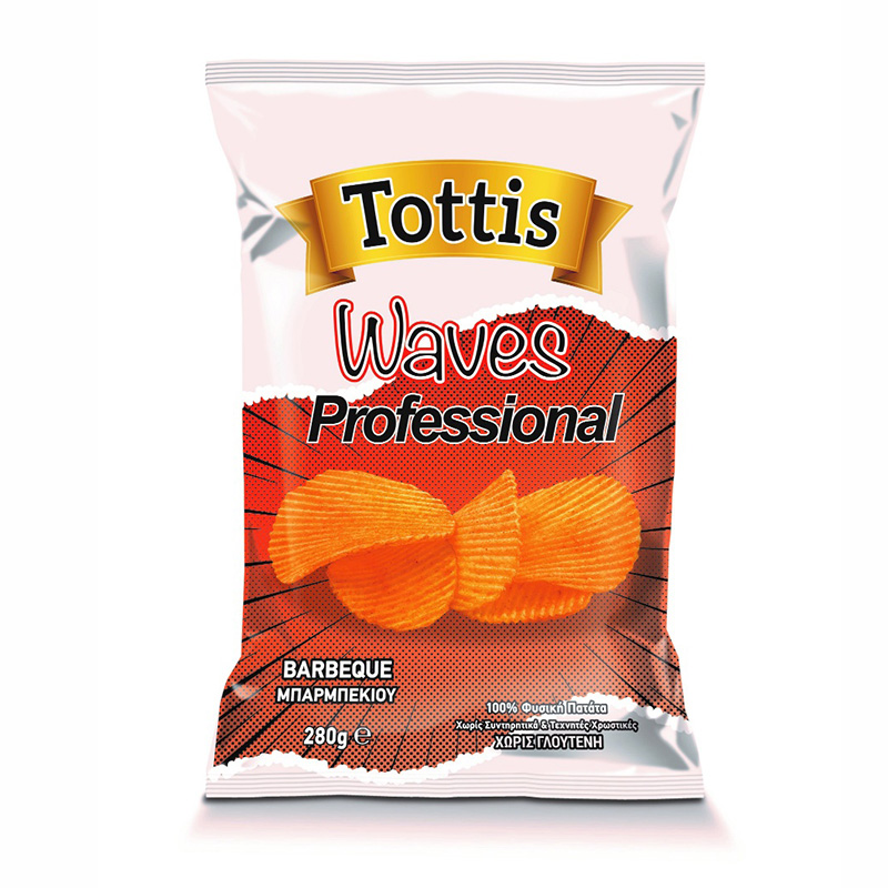 09-005.jpg ΠΑΤΑΤΑΚΙΑ TOTTIS WAVES (10 x 280gr) BBQ - Image 1