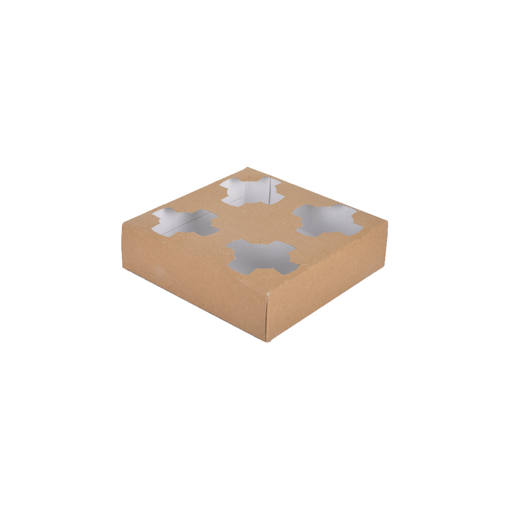 24-068.png ΘΗΚΗ ΜΕΤΑΦΟΡΑΣ 4ΘΕΣΕΩΝ “KRAFT” (100τμχ) - Image 1