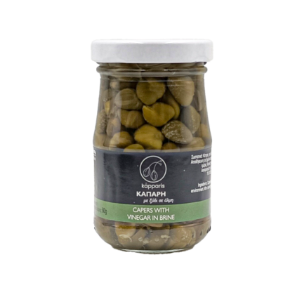 Βάζο με κάπαρη σε άλμη και ξίδι “kapparis” 100g – Capers with vinegar in brine