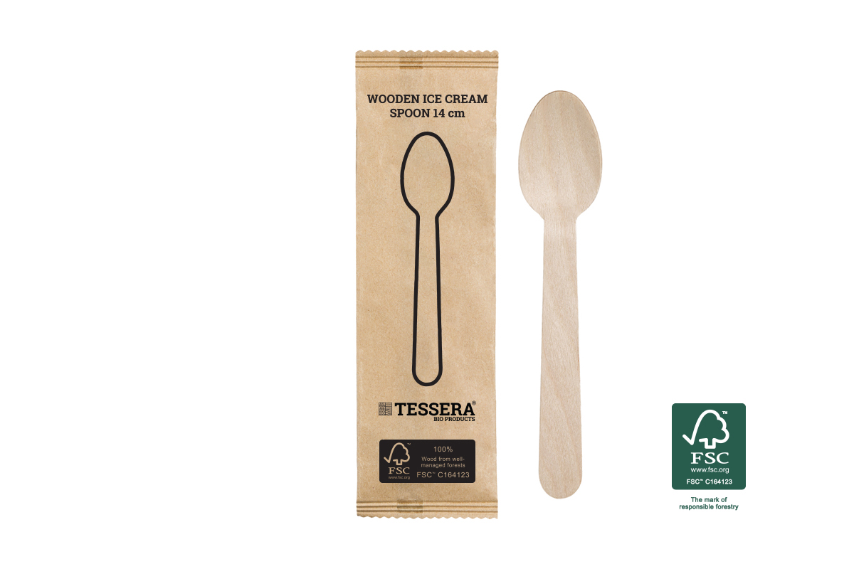 33-008.jpg ΞΥΛΙΝΟ ΚΟΥΤΑΛΙ ΟΒΑΛ ΓΛΥΚΟΥ/ΠΑΓΩΤΟΥ 14cm (10 x 100pcs) - Image 1