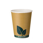 ΠΟΤΗΡΙ ΧΑΡΤΙΝΟ WATERBASED RIPPLE WALL"GREEN LEAF" 14oz (20 x 25pcs)