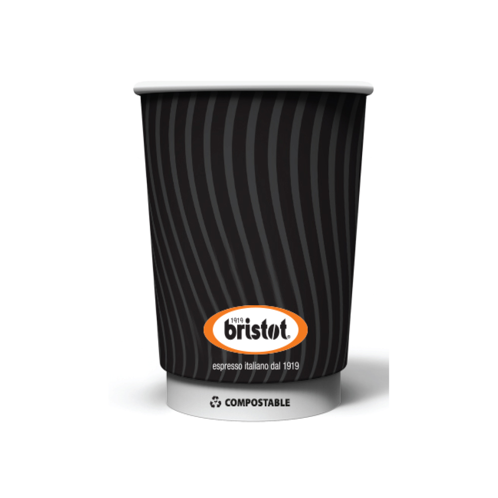 35-003.jpg ΠΟΤΗΡΙ ΧΑΡΤΙΝΟ DW EMBOSSED "BRISTOT" 16oz (20 x 25pcs) - Image 1