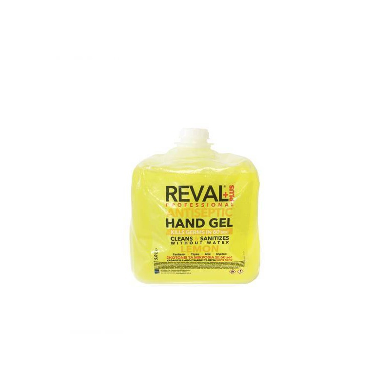 39-013.jpg ΑΝΤΙΣΗΠΤΙΚΟ ΤΖΕΛ "REVAL PLUS LEMON" 5Lit. - Image 1
